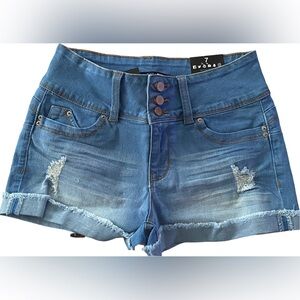 Fashion Nova distressed denim shorts
